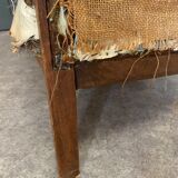 Sofa art deco 1930 geometric wood structure