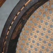Set of 4 vintage bistro chairs Jacob & Josef Kohn Wien with a wicker seat