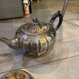 Silver metal tea and coffee set