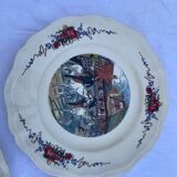 Plates obenai faience factory sarreguemines