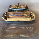 Vintage metal butter dish