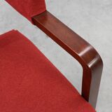 Set of Two Red Reupholstered Art Deco Chairs, Belgium ca. 1920