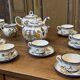 Tea and coffee service in Gien earthenware from the late 19th century with Renaissance decoration.