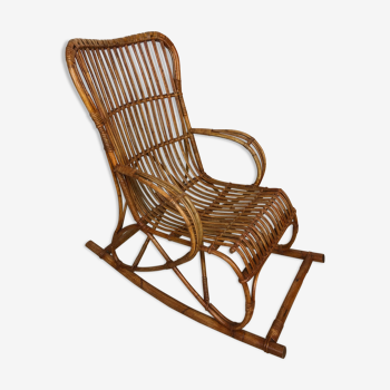 Vintage rattan rocking chair