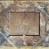 Painting "Landscape with washerwoman" cf. Théodore Rousseau XIX° + frame