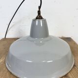 Industrial Grey Enamel Factory Pendant Lamp from Thorlux, 1960s