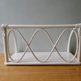 White rattan wall shelf, original colour