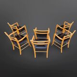 Set of 6 "Marocca" armchairs by Vico Magistretti for De Padova, Italy 1980s