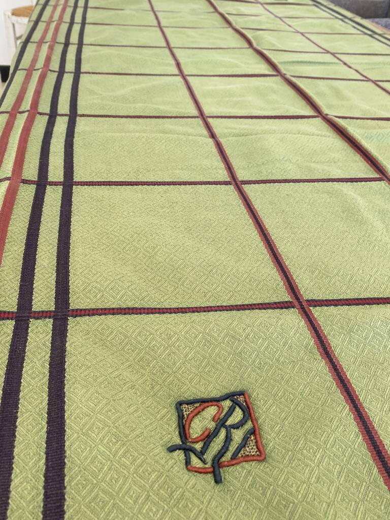 CR Monogram Damask Tablecloth - 240x140 cm - Cotton