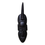 1970 African mask 30cm hand carved tribal statuette wood Baoulé Ivory Coast Vintage old