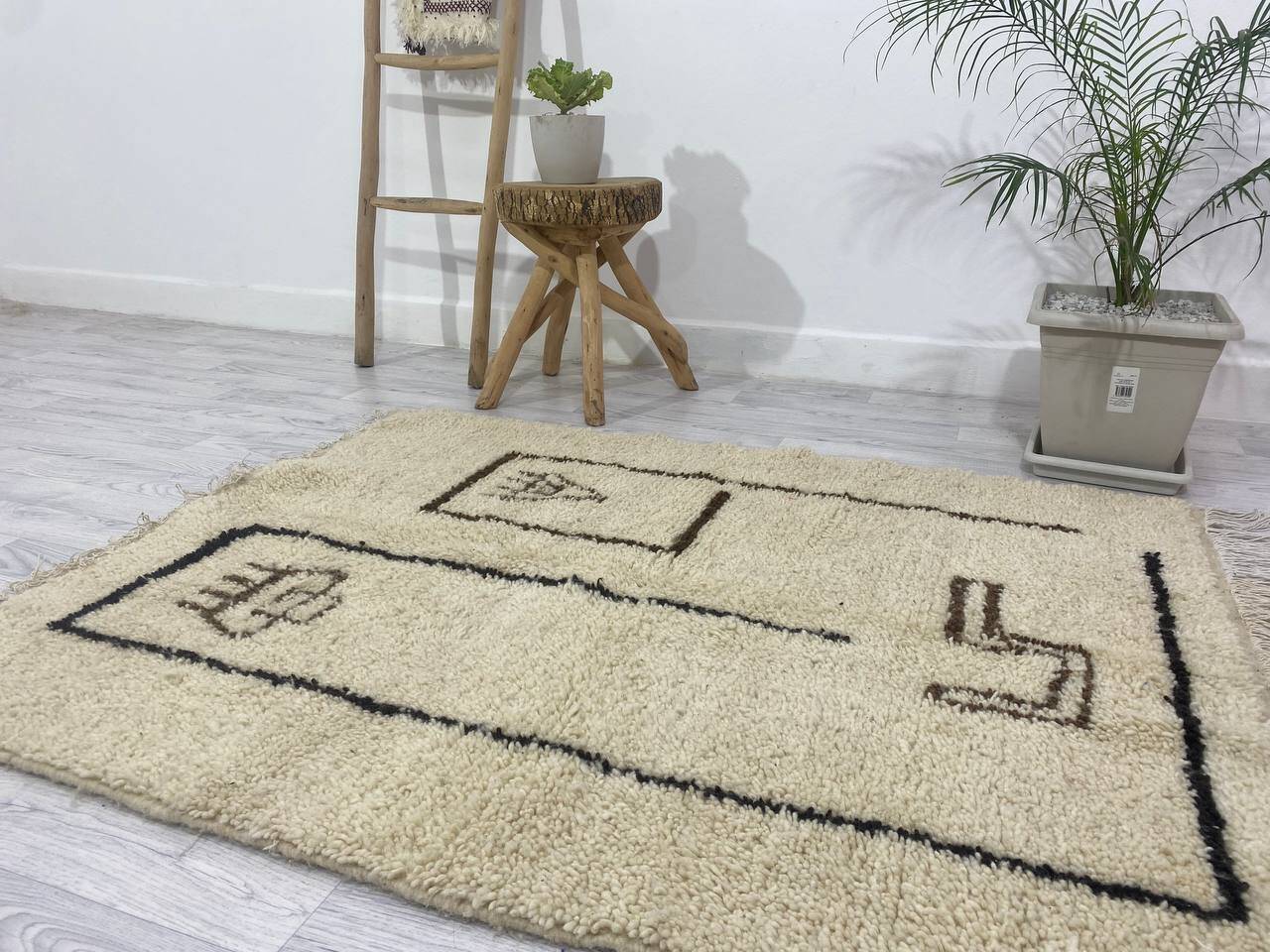 Handmade wool Berber rug 200 X 100 CM