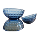 Blue bowls in chiseled glass