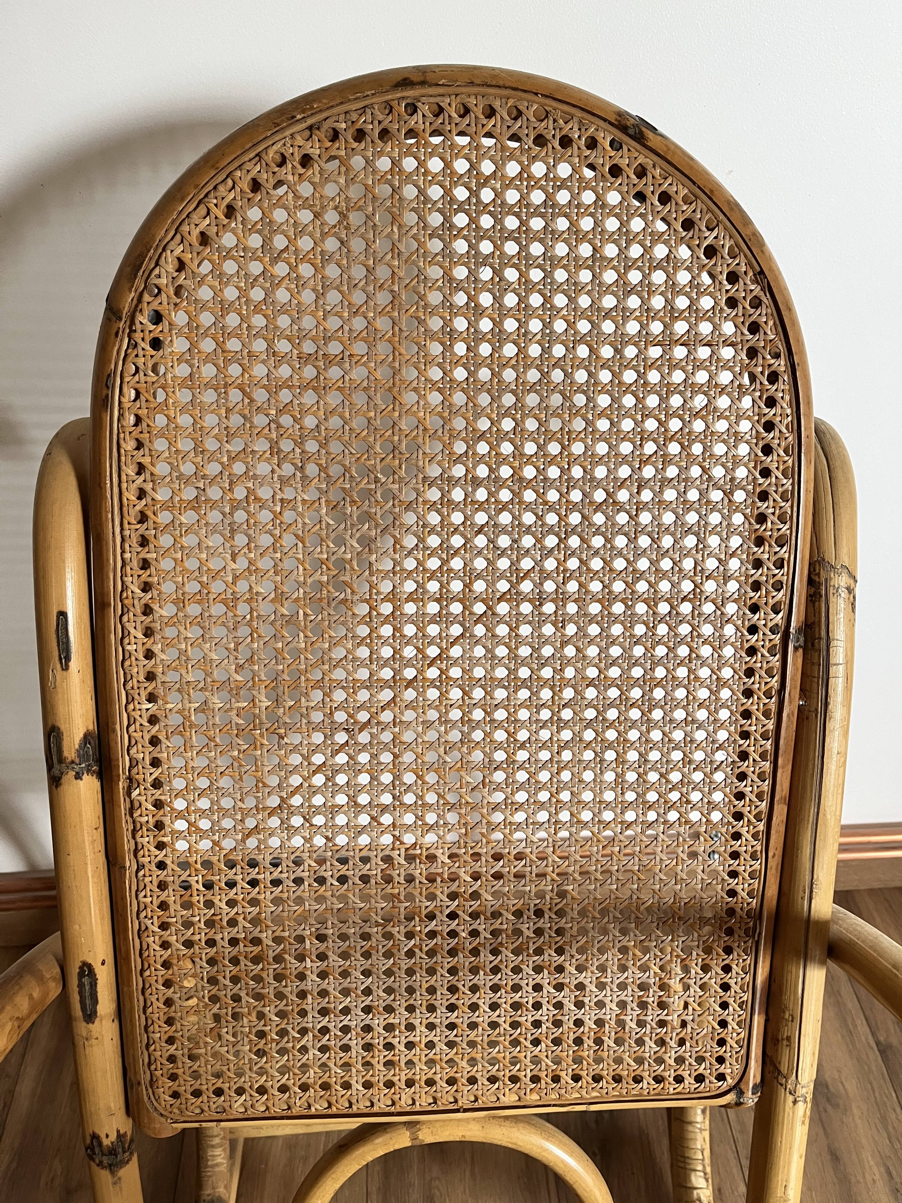Adult model rattan rocking chair