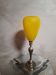 very large lamp bronze lampshade day opaque yellow glass 1940 about ,,57x15