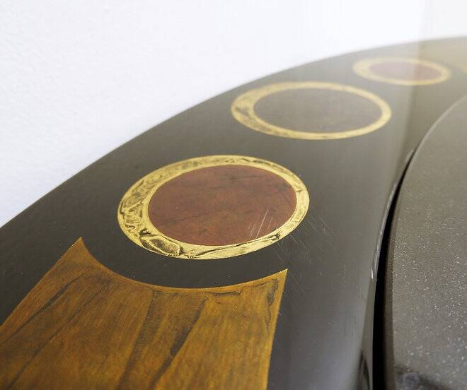 Large Coffee Table by Antonio Lupi 1/1 Black granite top - italy