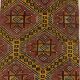 Old Turkish narrow Kilim Runner 314x64 cm, shabby chic, vintage kelim Red Black