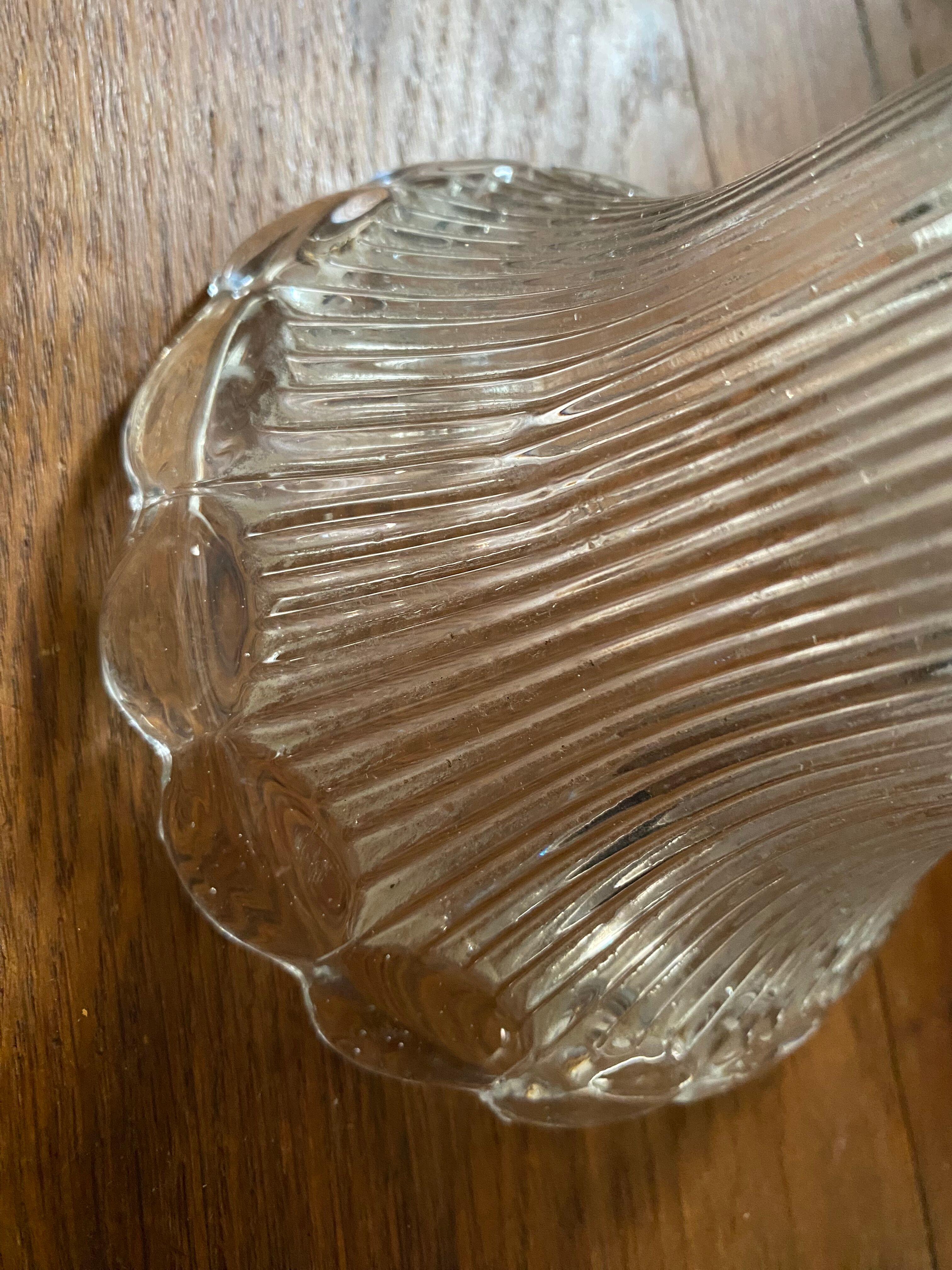 Vintage holophane glass tulip.