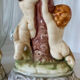 Duo of antique ceramic lamps.