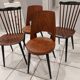 Suite of 4 chairs of bistrot Baumann vintage model Mondor and Minuet