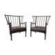 Paire de fauteuils évantail