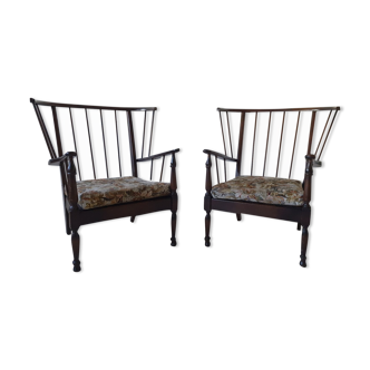 Pair of escaped armchairs