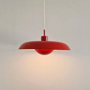 Red RA-40 pendant lamp by Piet Hein for Lyfa, Denmark 1960's