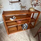 Vintage Scandinavian library in solid teak