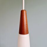 Scandinavian suspension in satin white opaline, 1960.