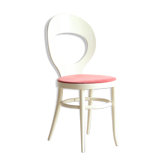 Baumann Seagull chair from the 70s in white lacquered wood and velvet