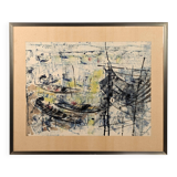 Marine ink and watercolor