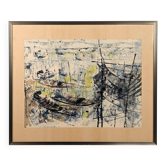 Marine encre et aquarelle