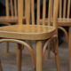 Lot de 6 anciennes chaises bistrot en hêtre courbé des années 1950