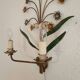 XL Vintage Mid-Century handmade 2 light bouquet wall lamp Italy 1950-1970