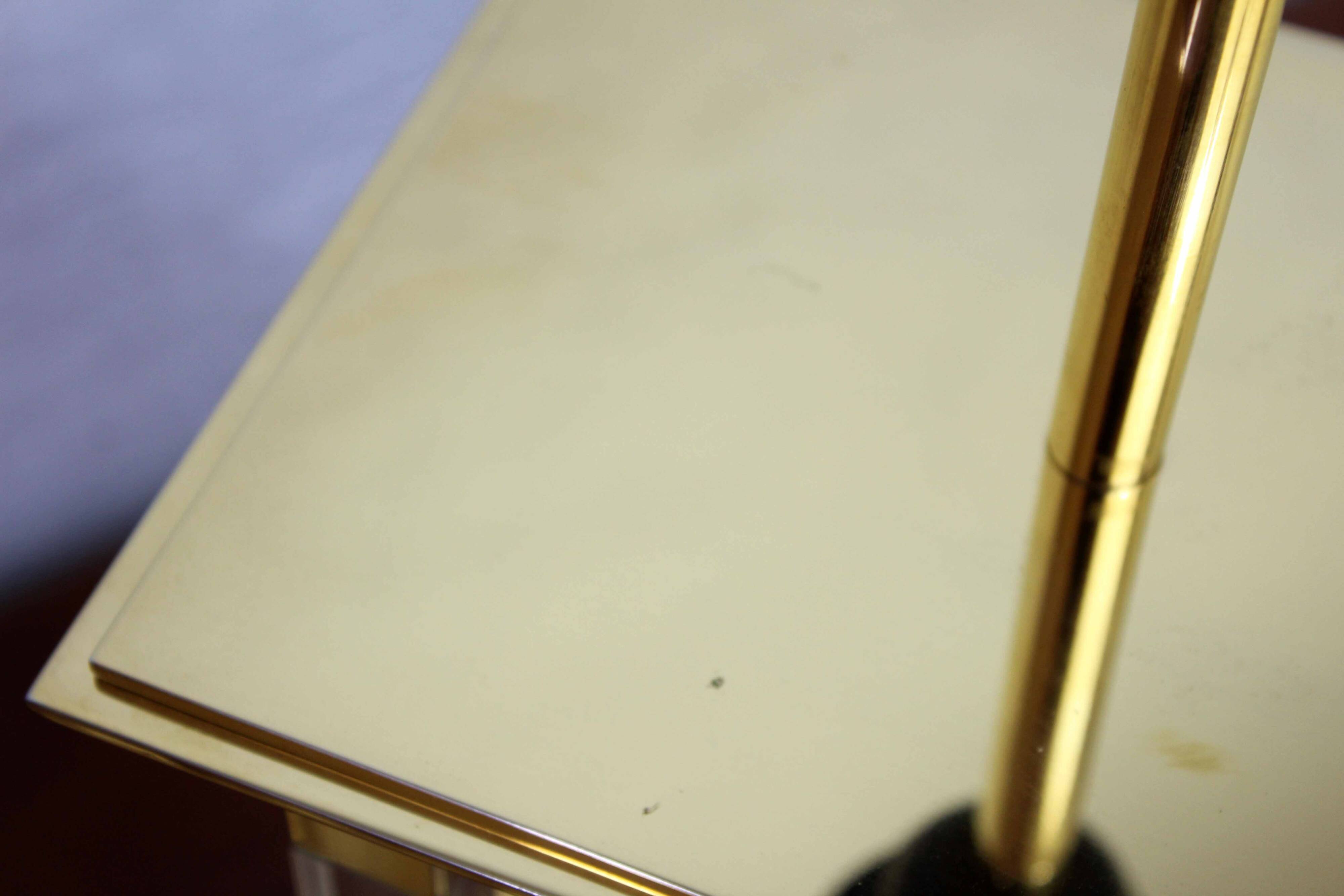 Pair of plexiglass and brass lamps, Italy 1970