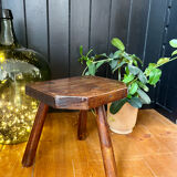 Pair of handmade tripod stools