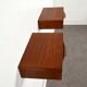 Paire de chevets suspendus scandinave teck 1960s