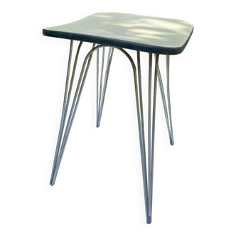 Vintage Formica stool with Eiffel legs
