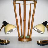 Pair of 1950s Design Bedside Table Lamps Art Nouveau, Stilnovo, Rockabilly