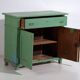 Central European pine commode with original green paint – Tyrol, circa 1890