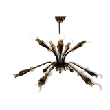 Mid century copper chandelier, 1950s