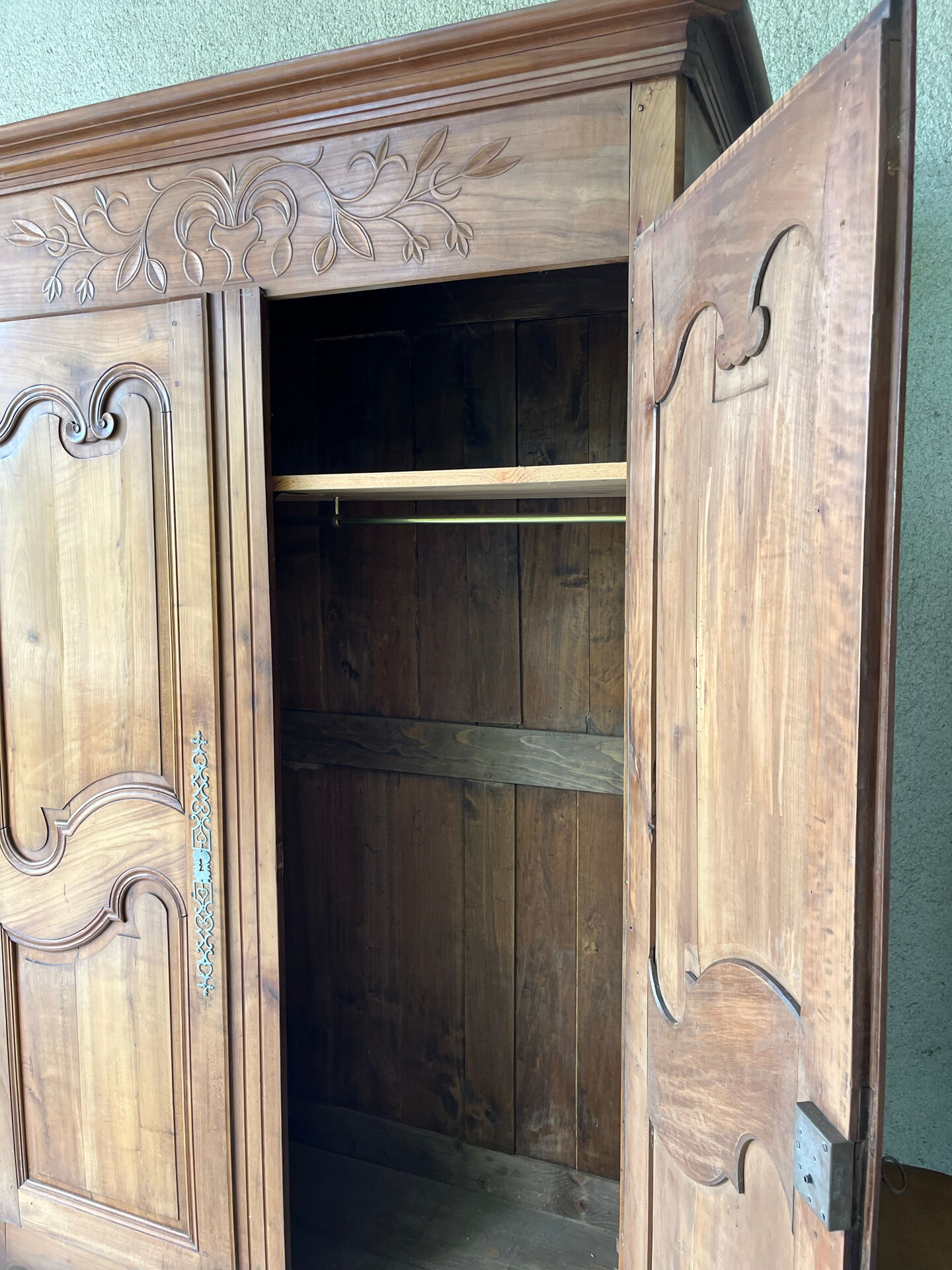Antique cherry wood wardrobe – 19th century – Louis XV style
