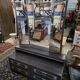 Vintage 80s hairdresser triptych mirror