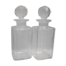 Pair of carafe crystal bottles 19th Baccarat ideal liquor cellar