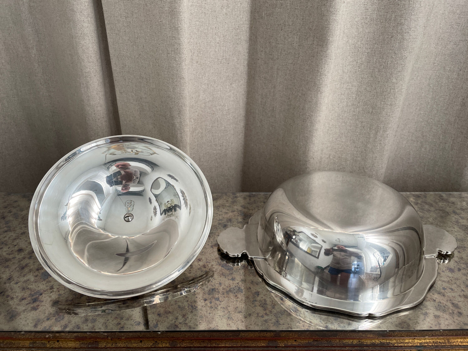 Vegetable Christofle silver metal Louis XV style "net/Chinon