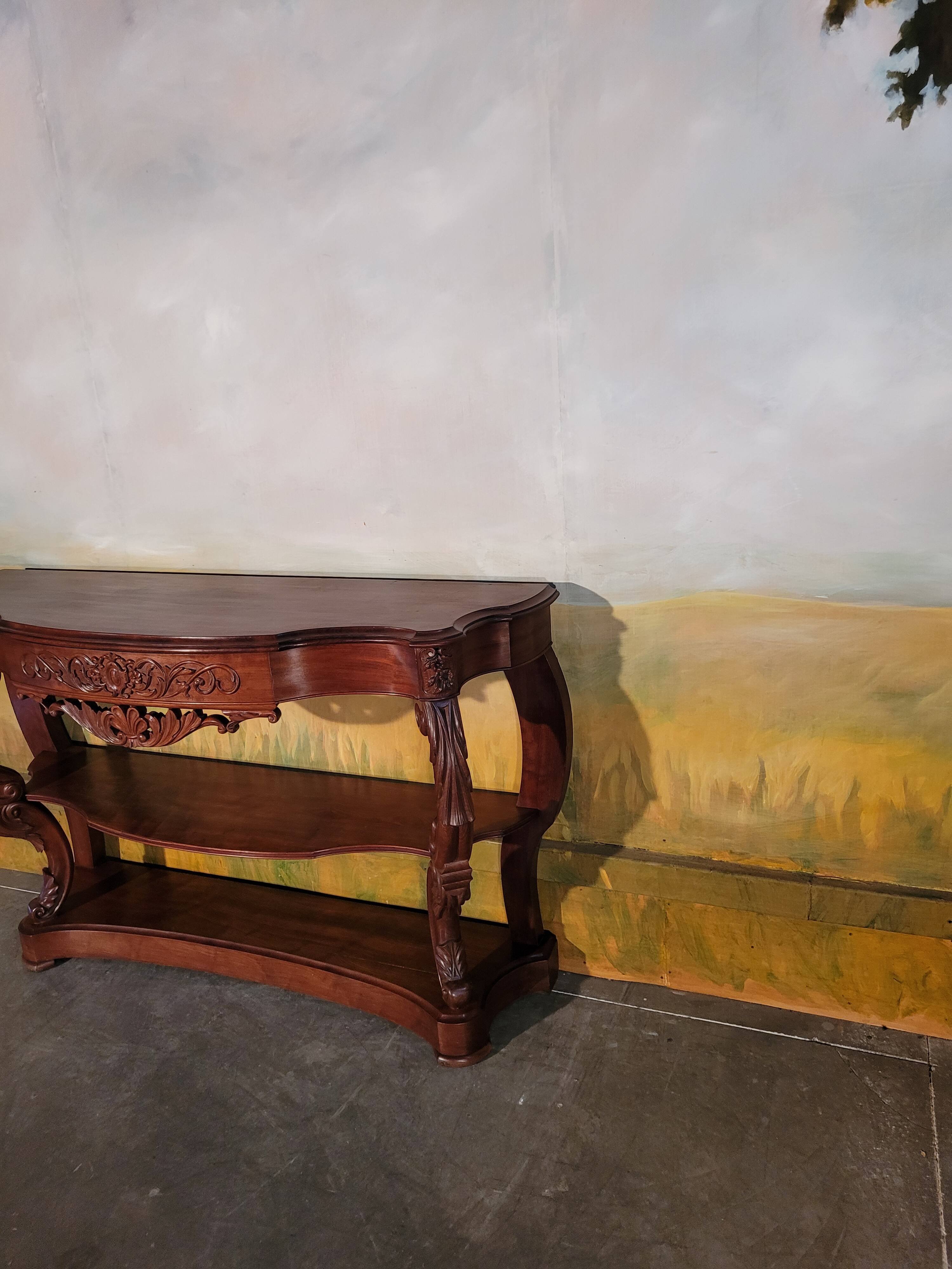 Large mahogany dining console