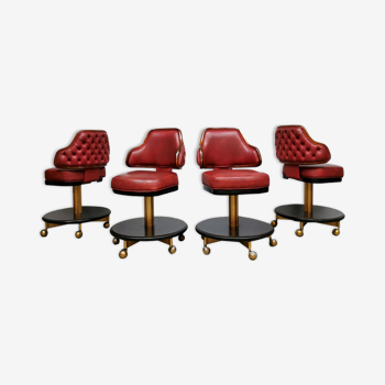 Vintage stools easy office chairs  Gasser ‘Casino vibes’ set of 4