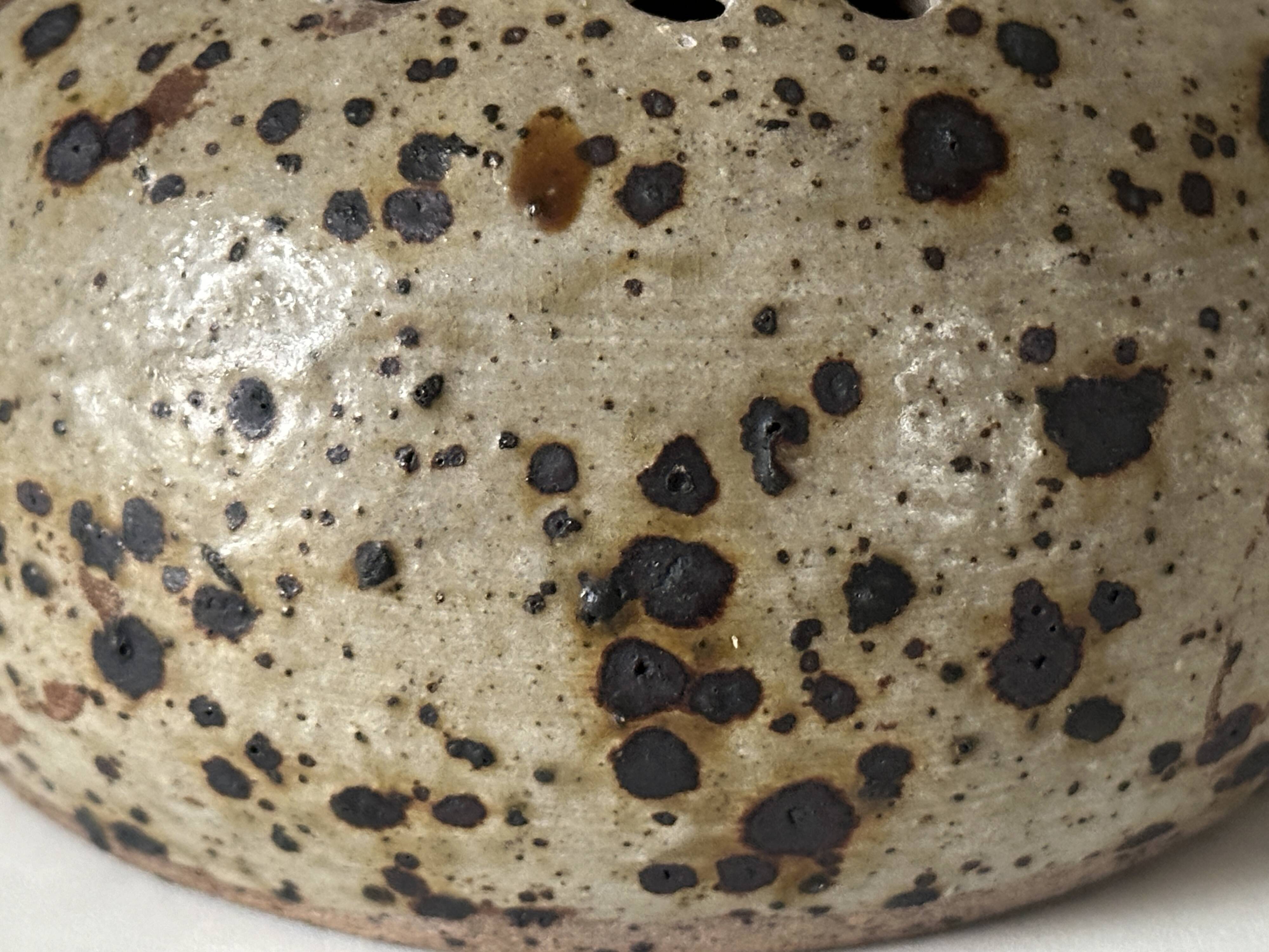 Vintage pyrite stoneware ceramic vase design from the 60s