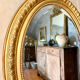 Old oval mirror late nineteenth