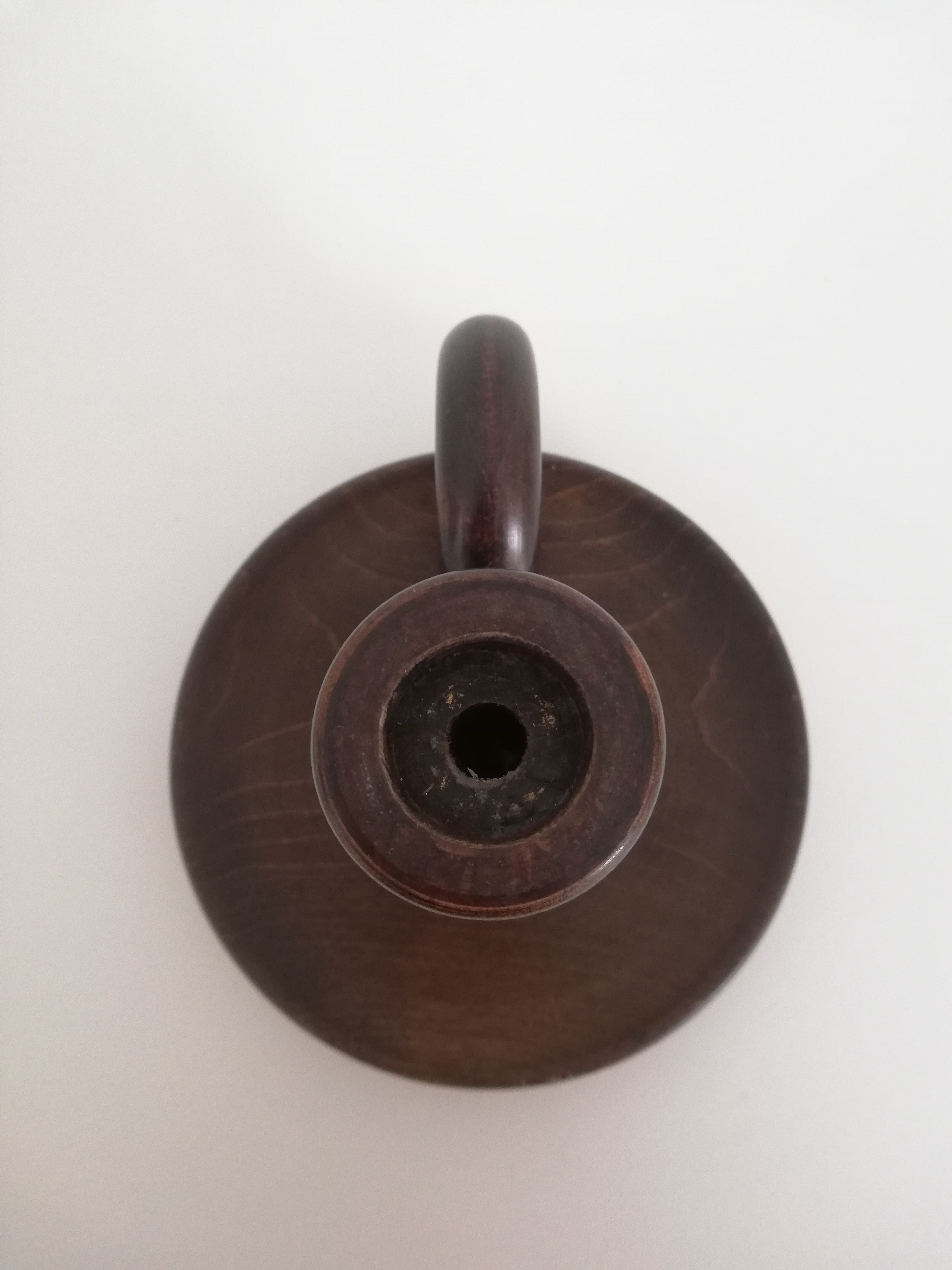 Vintage wooden bedroom candle holder