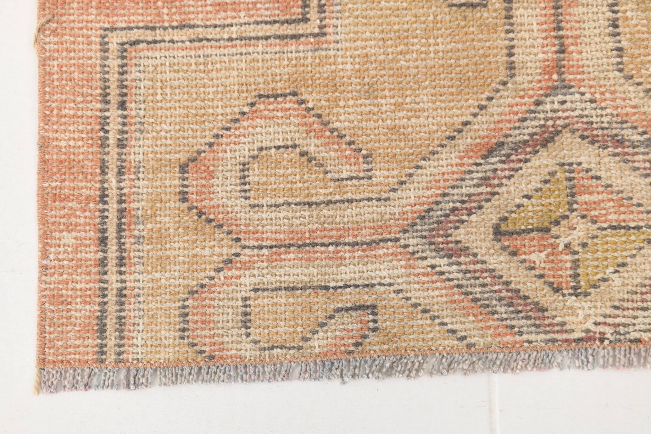 Tapis couloir vintage turc rouge pâle 2x5, 70x165 cm